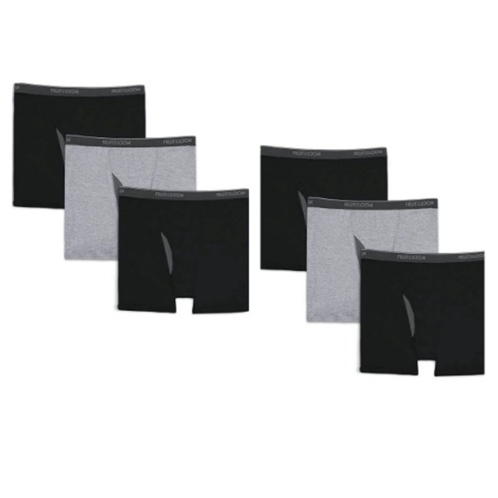 Fruit of the Loom Big Man Premium Boxer Briefs 5XB (58-60)  Mesh‎ Fly Pack of 6